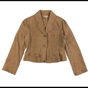 Elevences linen jacket in brown